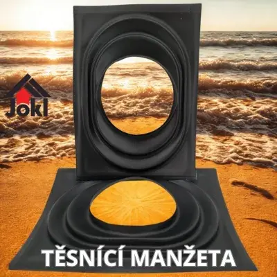 Těsnící manžeta prostupu přes střešní plášť 150 mm, samolepící. Vše pro střechu, Jokl